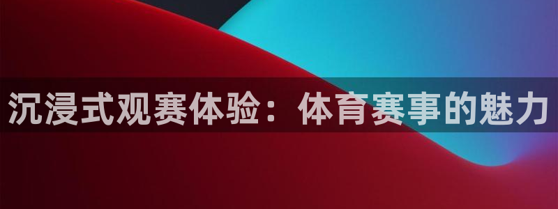 沉浸式观赛体验：体育赛事的魅力